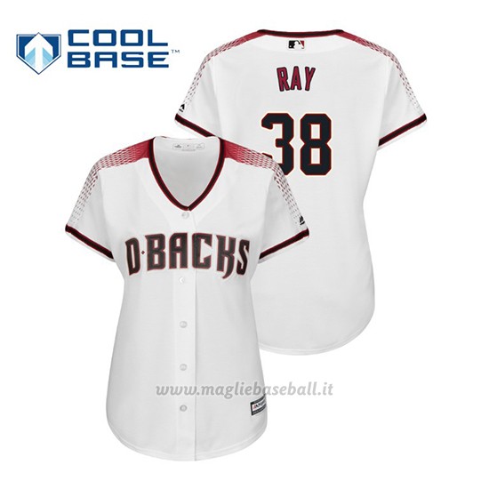 Maglia Baseball Donna Arizona Diamondbacks Robbie Ray Cool Base Majestic 1ªBianco